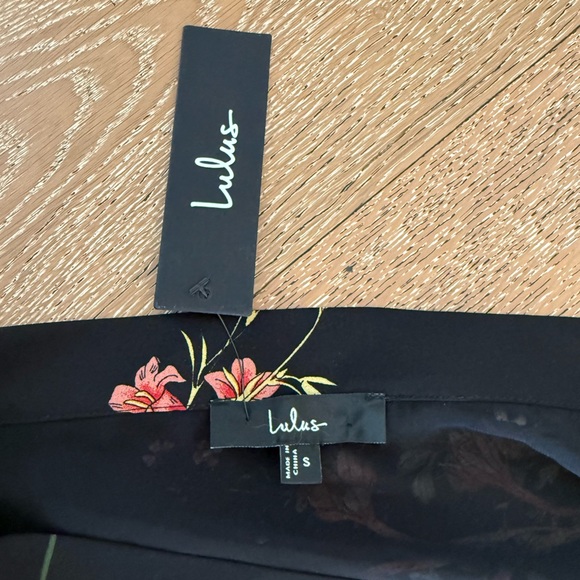 Lulus black floral two piece dress size small NWT* - Picture 10 of 12